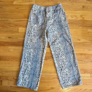 VICI Moment In Time Leopard Print Wide-Leg Pants Size S